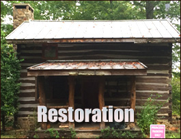 Historic Log Cabin Restoration  Iron Station, North Carolina